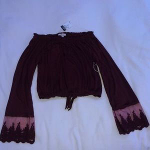 Off the shoulder long sleeve